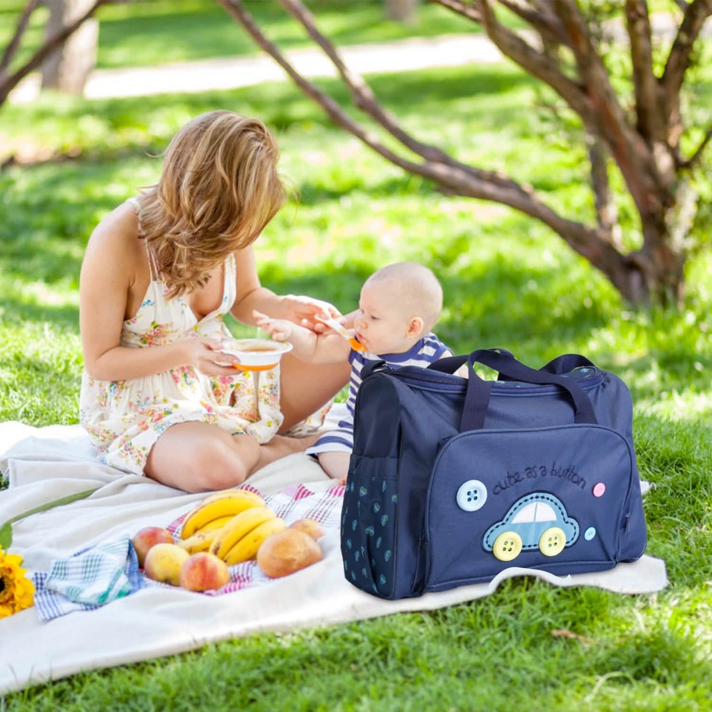 4-Piece: Baby Diaper Tote Bag Set Baby Gear - Tophatter Daily Deals