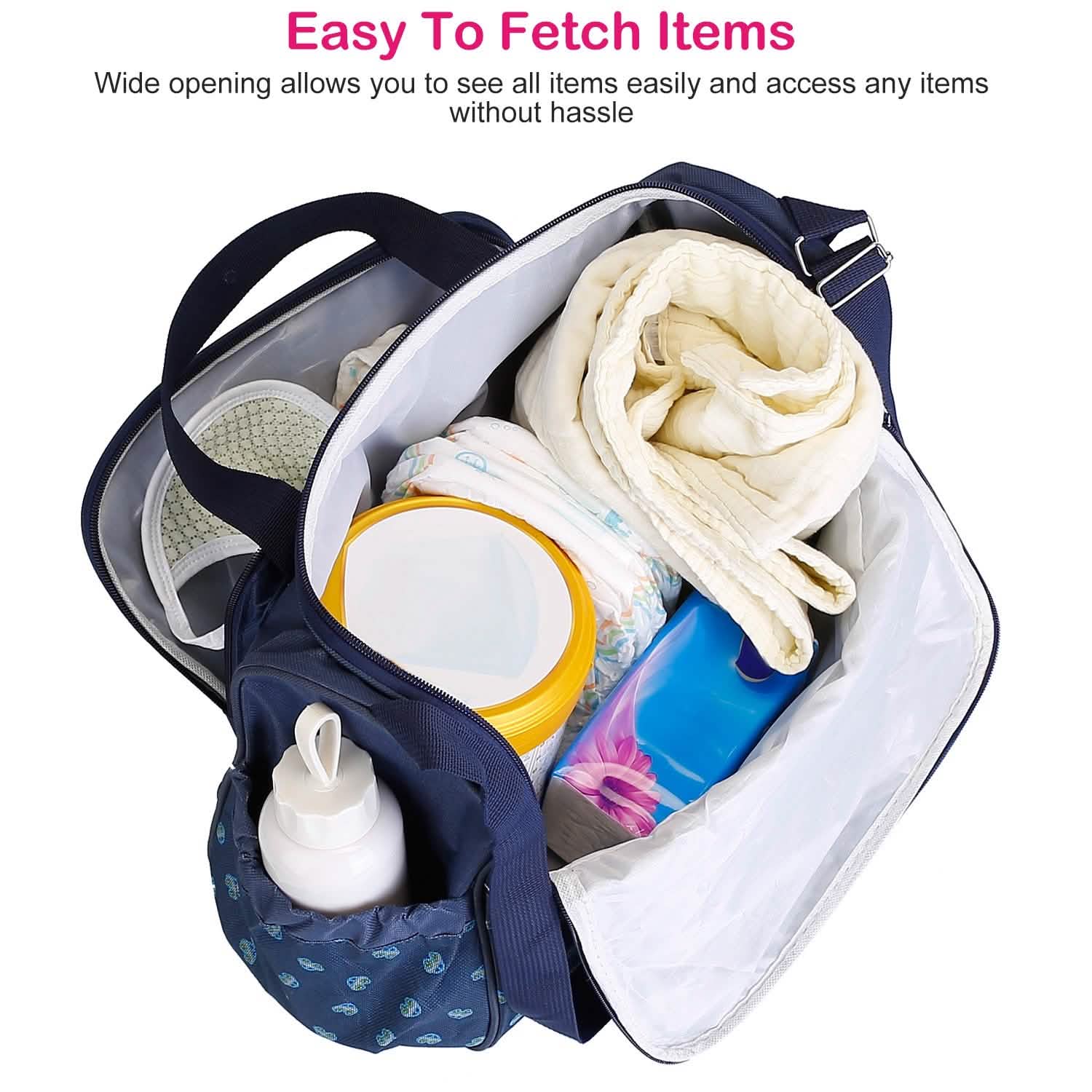 4-Piece: Baby Diaper Tote Bag Set Baby Gear - Tophatter Daily Deals