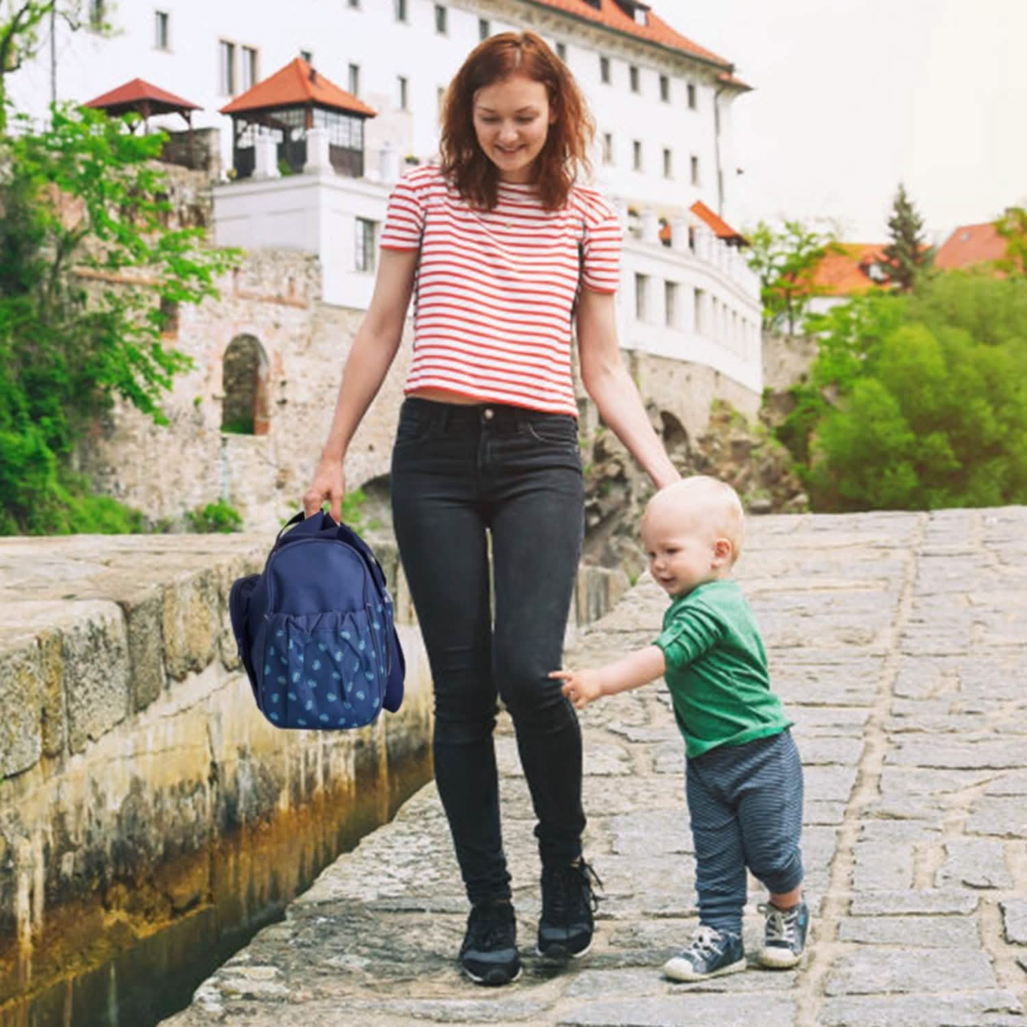 4-Piece: Baby Diaper Tote Bag Set Baby Gear - Tophatter Daily Deals