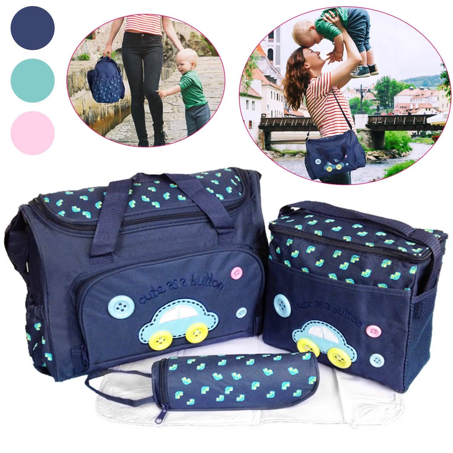 4-Piece: Baby Diaper Tote Bag Set Baby Gear - Tophatter Daily Deals