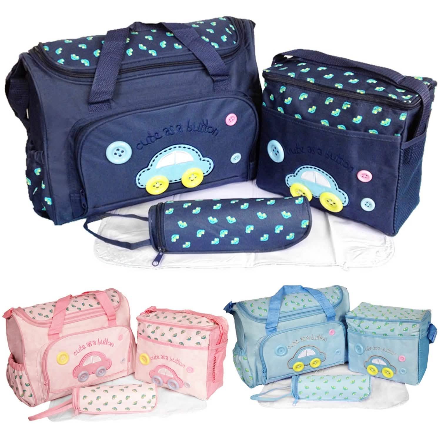 4-Piece: Baby Diaper Tote Bag Set Baby Gear - Tophatter Daily Deals