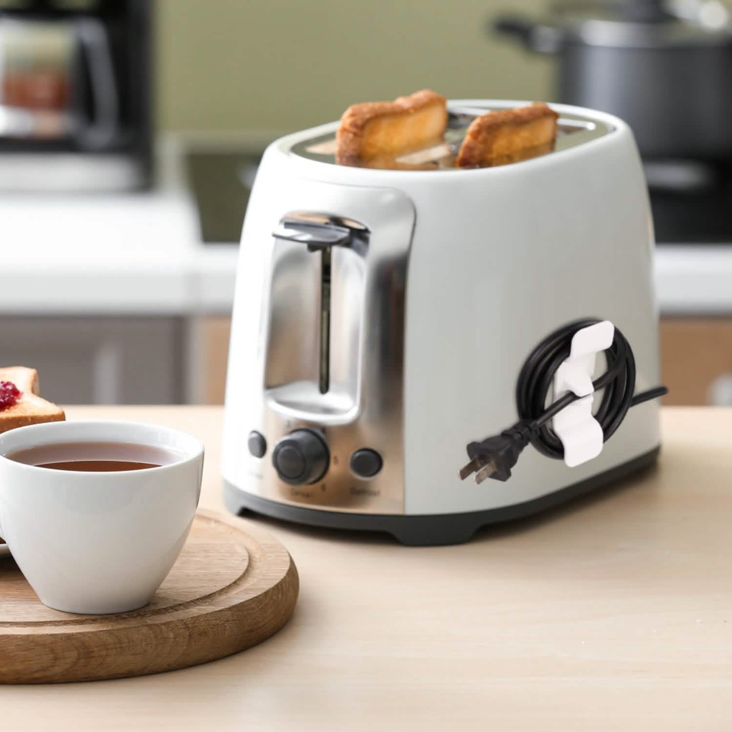 4-Piece: Cord Organizers Self-Adhesive Appliances Cord Holder Everything Else - Tophatter Daily Deals