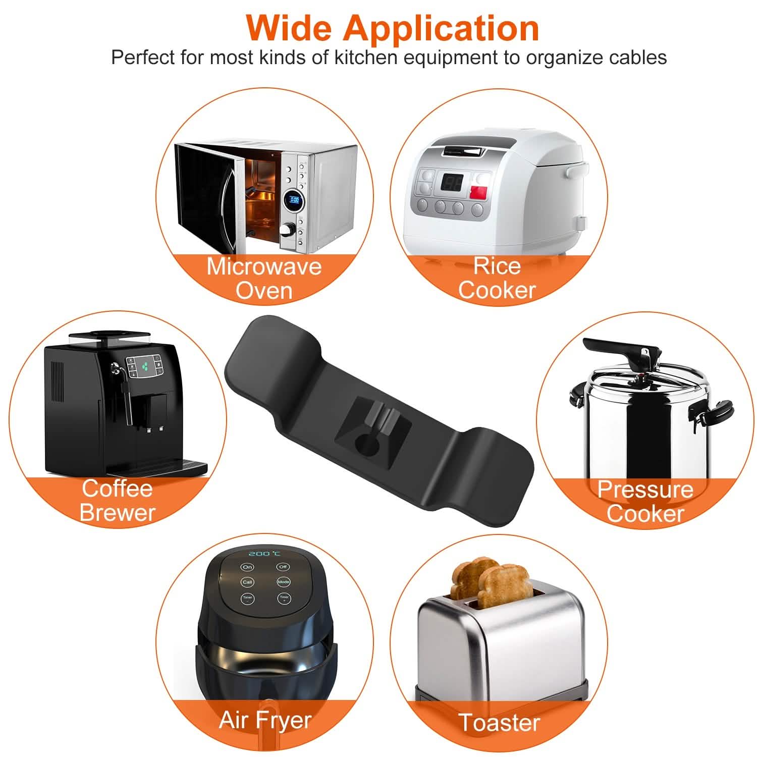 4-Piece: Cord Organizers Self-Adhesive Appliances Cord Holder Everything Else - Tophatter Daily Deals