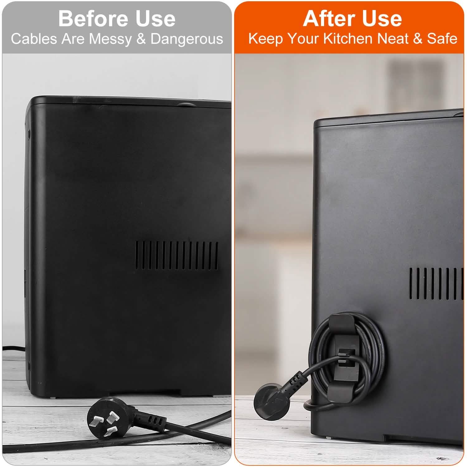 4-Piece: Cord Organizers Self-Adhesive Appliances Cord Holder Everything Else - Tophatter Daily Deals