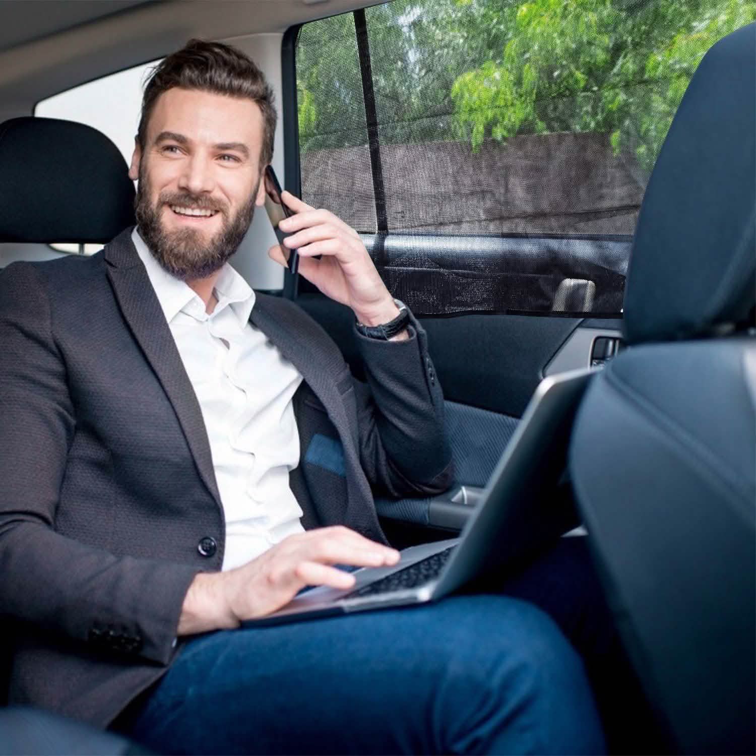 4-Piece: Front Rear Car Window Magnet Covers Automotive - Tophatter Daily Deals