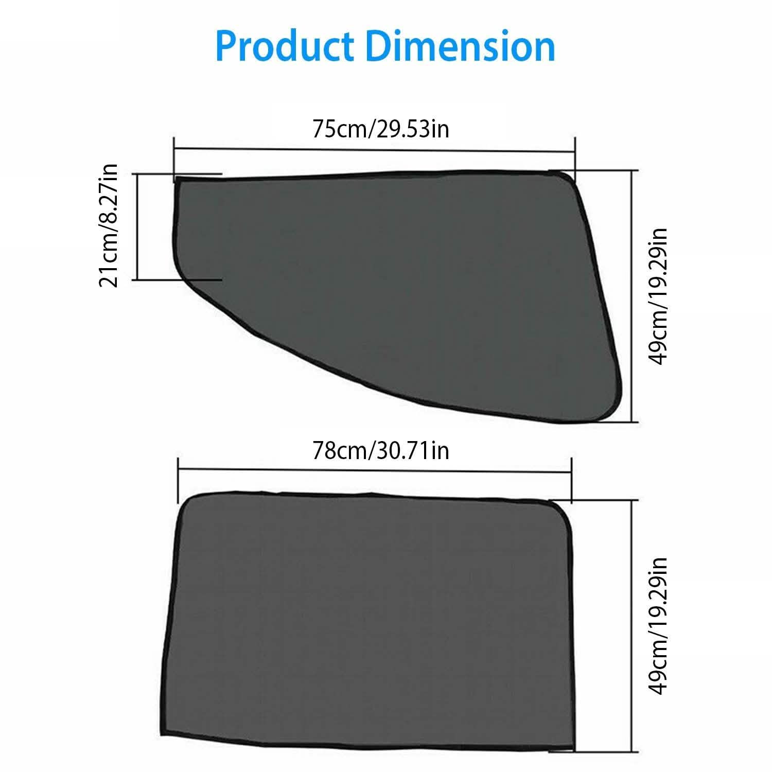 4-Piece: Front Rear Car Window Magnet Covers Automotive - Tophatter Daily Deals