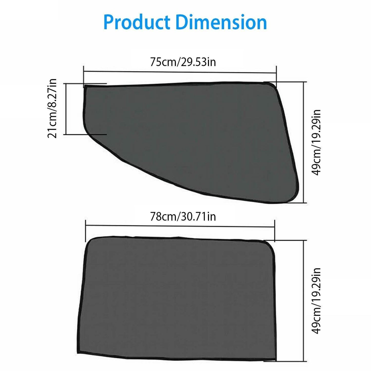 4-Piece: Front Rear Car Window Magnet Covers Automotive - Tophatter Daily Deals