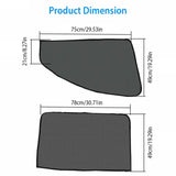 4-Piece: Front Rear Car Window Magnet Covers Automotive - Tophatter Daily Deals