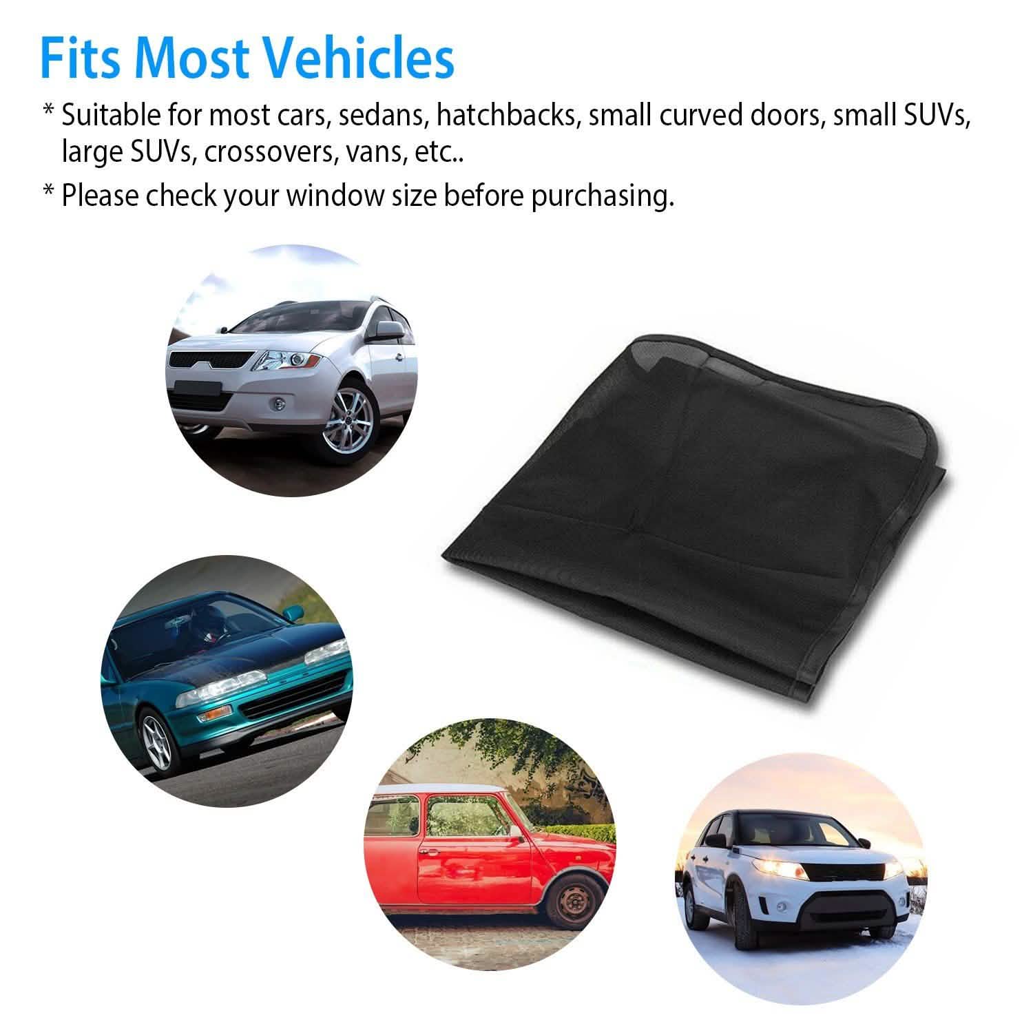 4-Piece: Front Rear Car Window Magnet Covers Automotive - Tophatter Daily Deals