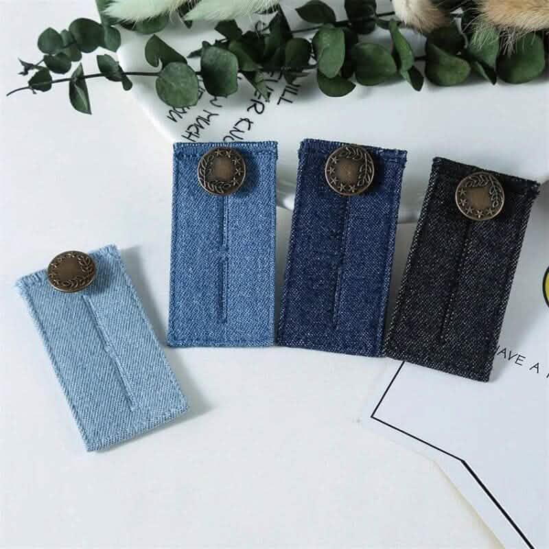 4-Piece: Jeans Elastic Waistband Button Extender Belt Belts & Ties - Tophatter Daily Deals