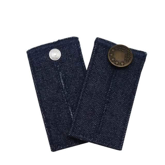 4-Piece: Jeans Elastic Waistband Button Extender Belt Navy Belts & Ties - Tophatter Daily Deals