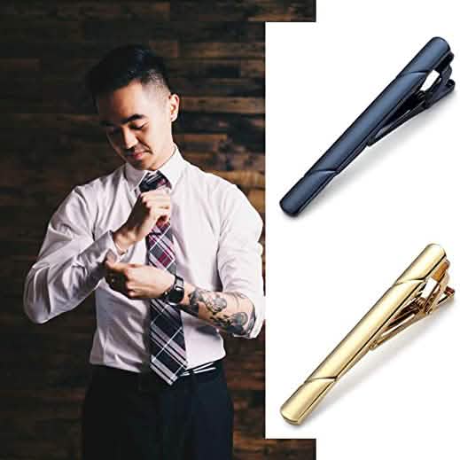 4-Piece: Men's Tie Clips Belts & Ties - Tophatter Daily Deals