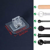 4-Piece: No Drill Curtain Rod Hook Holder Furniture & Decor - Tophatter Daily Deals