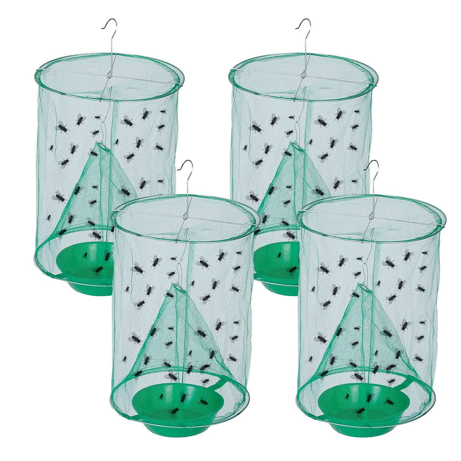 4-Piece: Ranch Fly Trap with Bait Set Pest Control - Tophatter Daily Deals
