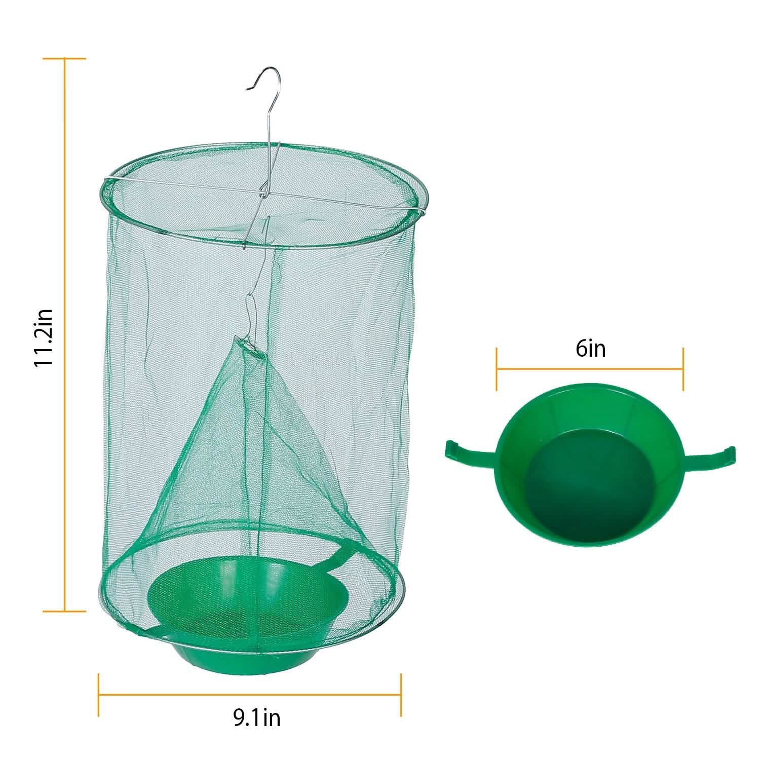 4-Piece: Ranch Fly Trap with Bait Set Pest Control - Tophatter Daily Deals