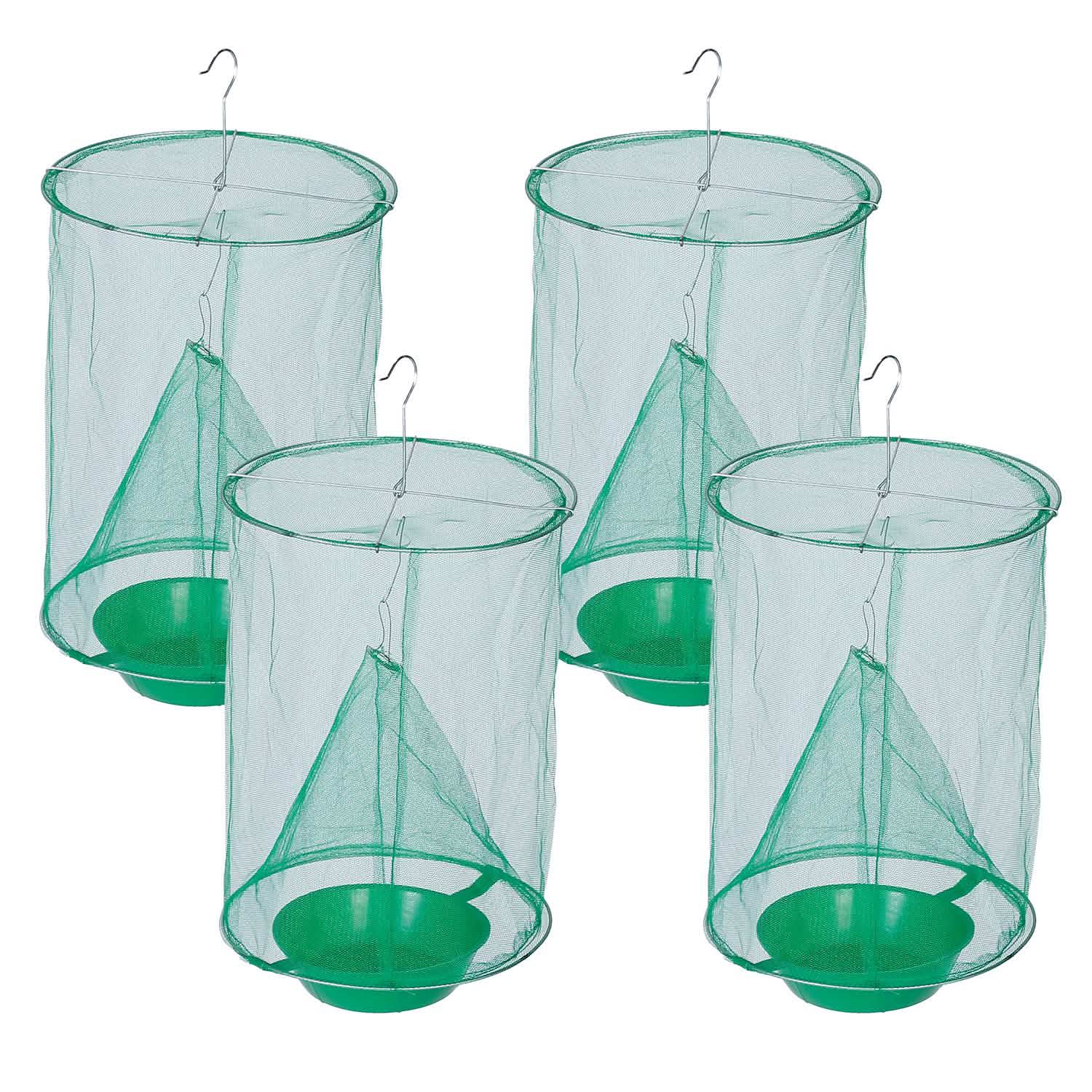 4-Piece: Ranch Fly Trap with Bait Set Pest Control - Tophatter Daily Deals