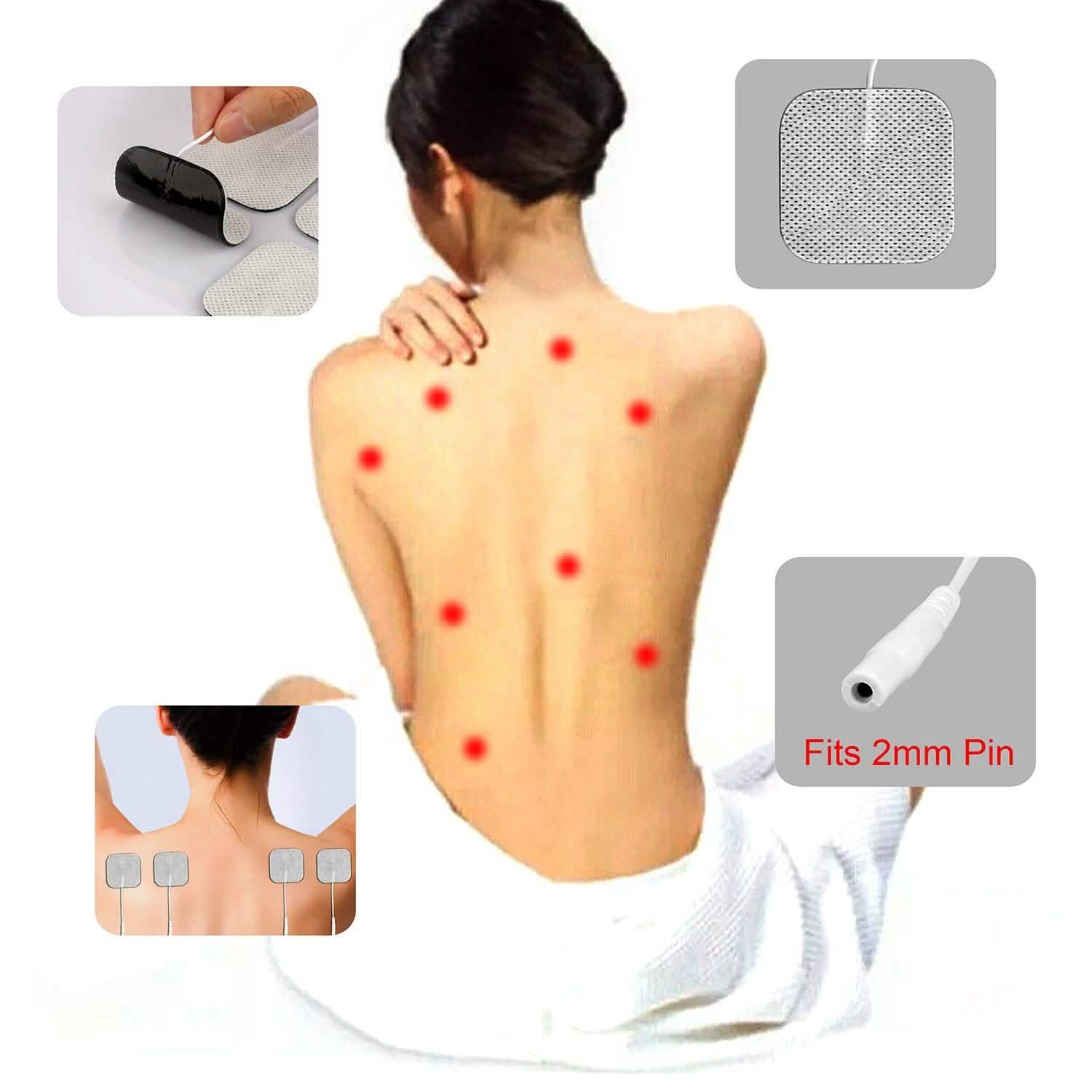 4-Piece: Reusable Self-Adhesive Replacement Electrode Pads Health & Wellness - Tophatter Daily Deals