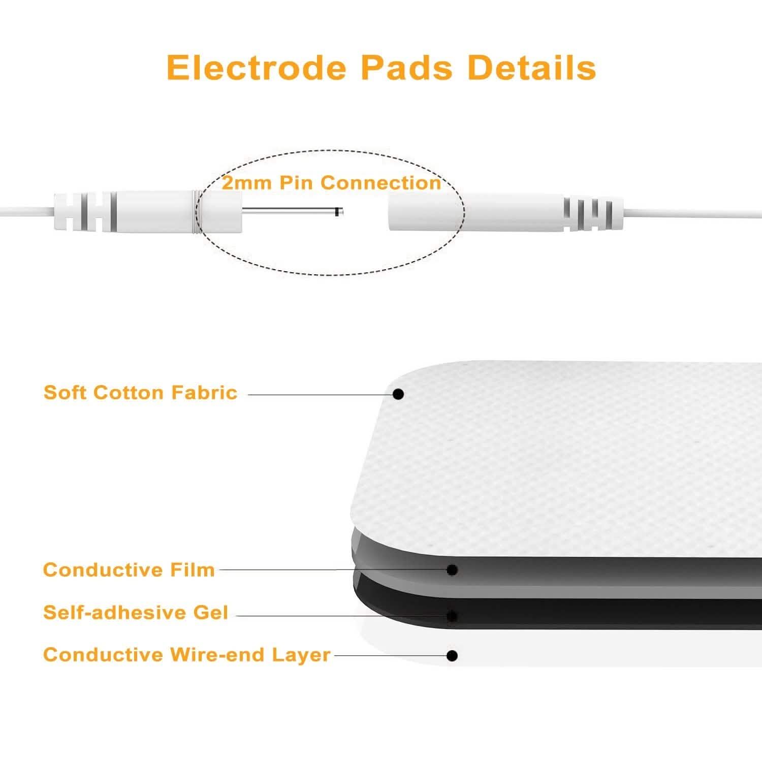 4-Piece: Reusable Self-Adhesive Replacement Electrode Pads Health & Wellness - Tophatter Daily Deals