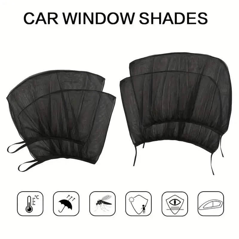 4-Piece Set: Car Window Shades For Front And Back Window Automotive - Tophatter Daily Deals