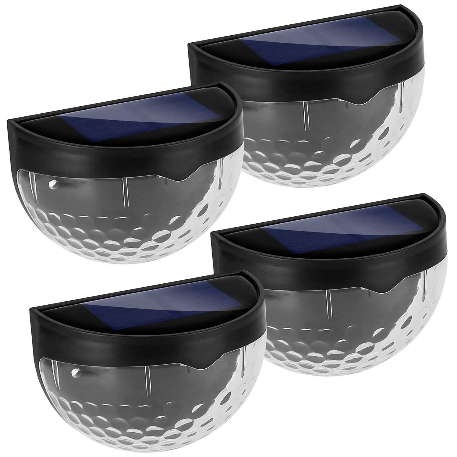 4-Piece: Solar Fence Outdoor Lights Outdoor Lighting - Tophatter Daily Deals