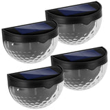 4-Piece: Solar Fence Outdoor Lights Outdoor Lighting - Tophatter Daily Deals