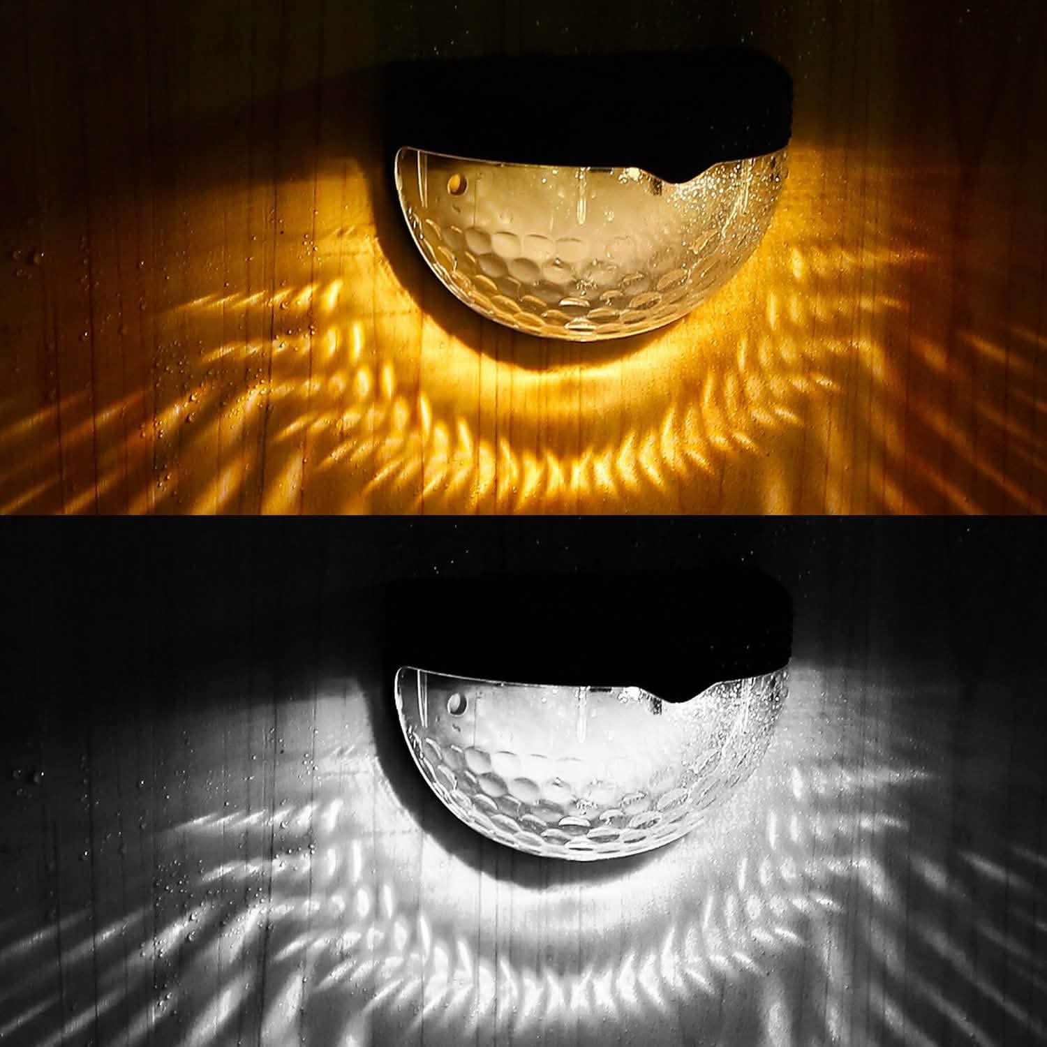 4-Piece: Solar Fence Outdoor Lights Outdoor Lighting - Tophatter Daily Deals