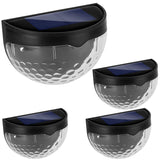 4-Piece: Solar Fence Outdoor Lights Outdoor Lighting - Tophatter Daily Deals