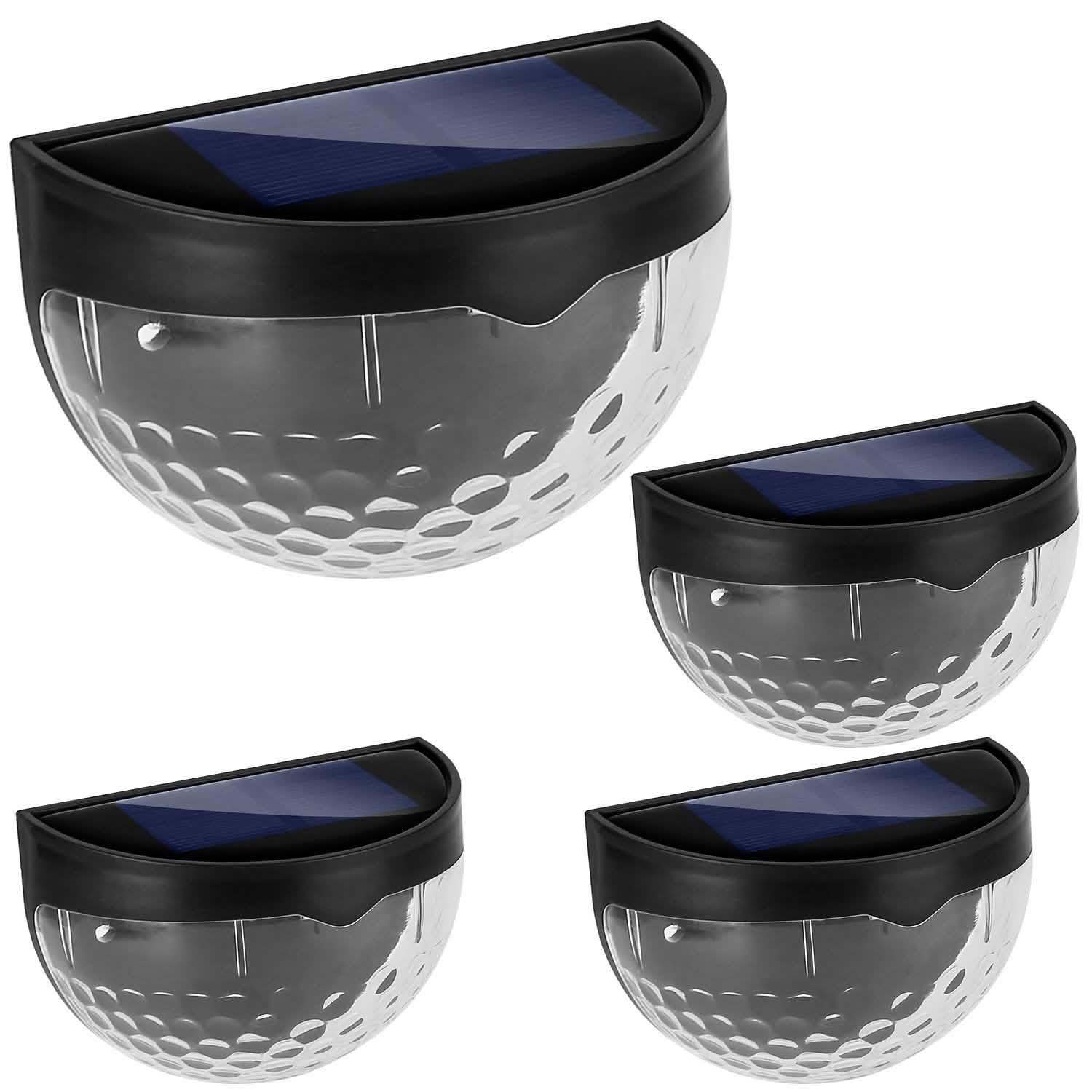 4-Piece: Solar Fence Outdoor Lights Outdoor Lighting - Tophatter Daily Deals