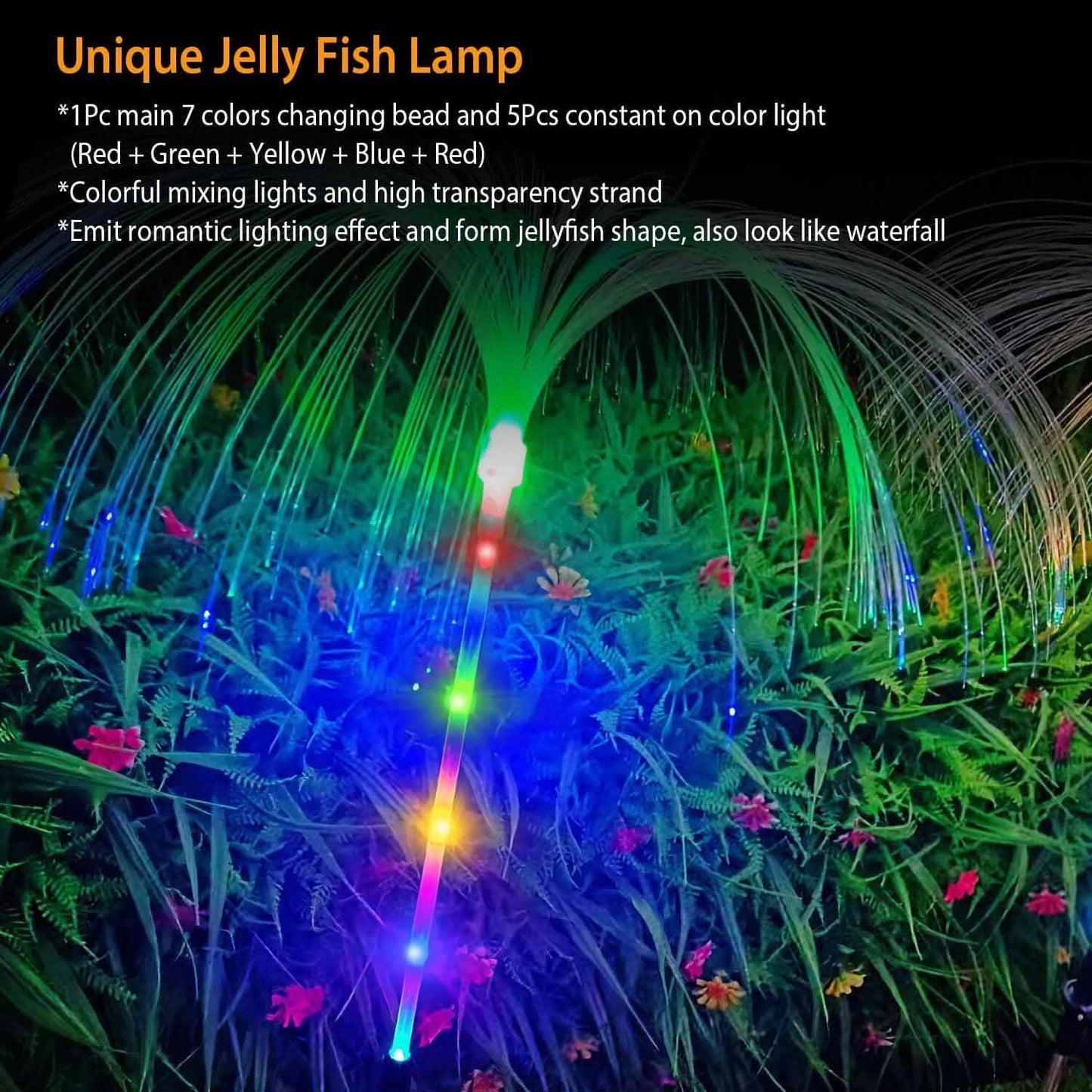 4-Piece: Solar Powered Jellyfish Lights Outdoor Lighting - Tophatter Daily Deals