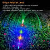 4-Piece: Solar Powered Jellyfish Lights Outdoor Lighting - Tophatter Daily Deals