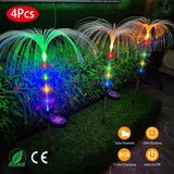 4-Piece: Solar Powered Jellyfish Lights Outdoor Lighting - Tophatter Daily Deals