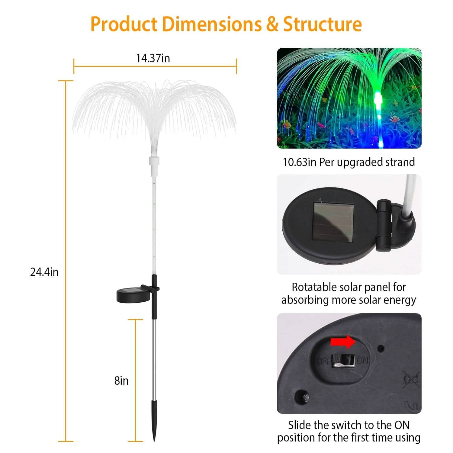 4-Piece: Solar Powered Jellyfish Lights Outdoor Lighting - Tophatter Daily Deals