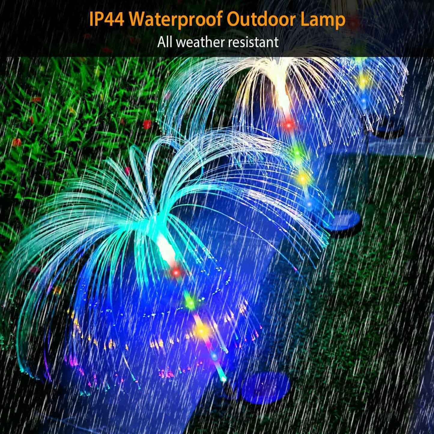 4-Piece: Solar Powered Jellyfish Lights Outdoor Lighting - Tophatter Daily Deals