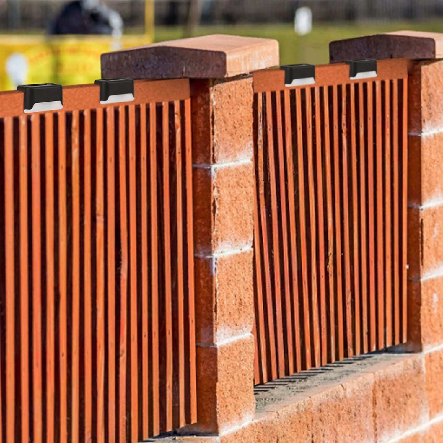 4-Piece: Solar Powered LED Step Lights Outdoor Lighting - Tophatter Daily Deals