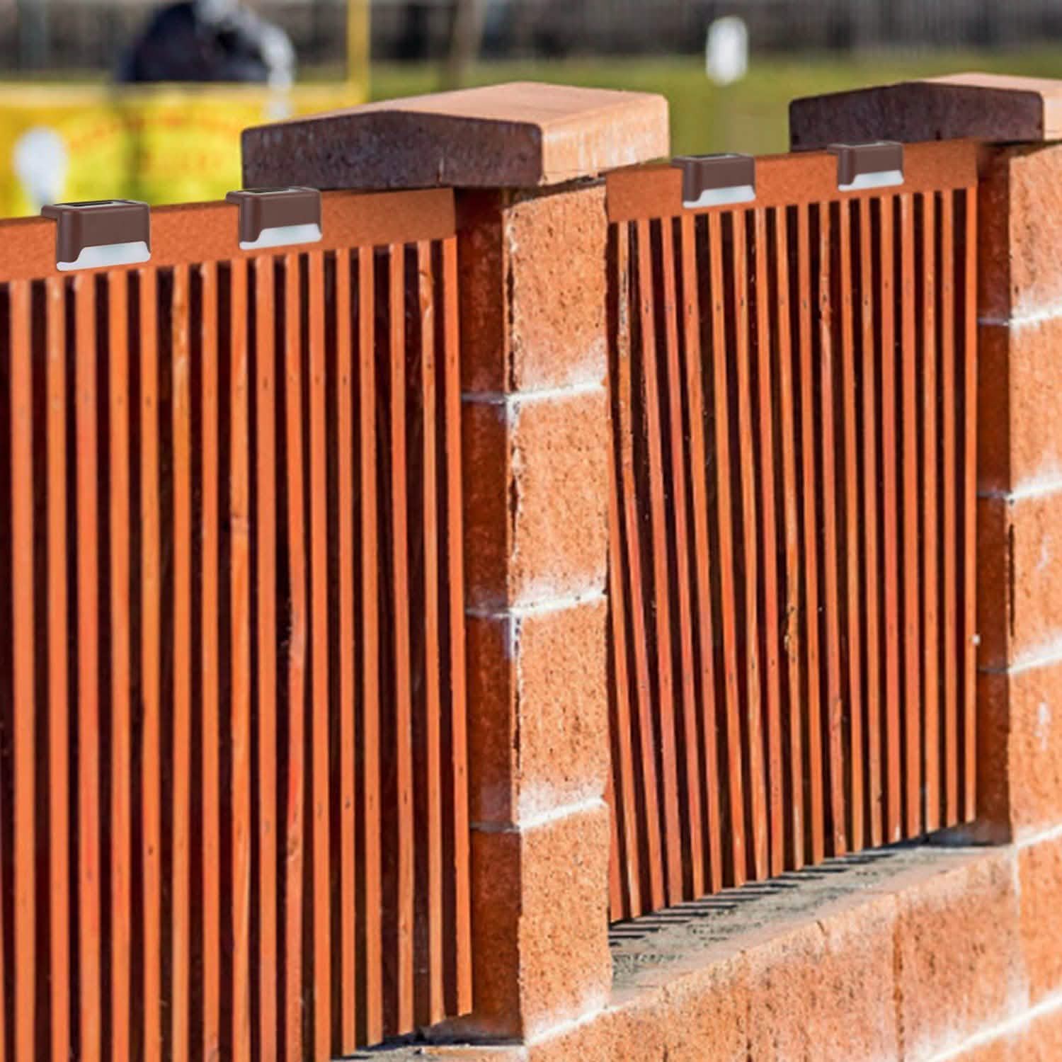 4-Piece: Solar Powered LED Step Lights Outdoor Lighting - Tophatter Daily Deals