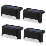 4-Piece: Solar Powered LED Step Lights Solar Outdoor Lights - Tophatter Daily Deals