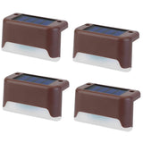 4-Piece: Solar Powered LED Step Lights Solar Outdoor Lights - Tophatter Daily Deals
