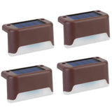 4-Piece: Solar Powered LED Step Lights Solar Outdoor Lights - Tophatter Daily Deals