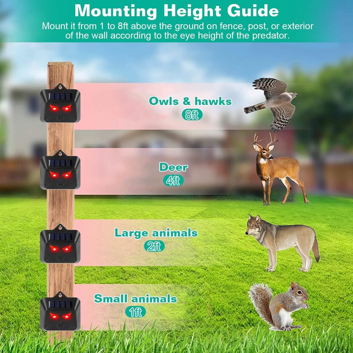 4-Piece: Solar Predator Control Light Pest Control - Tophatter Daily Deals