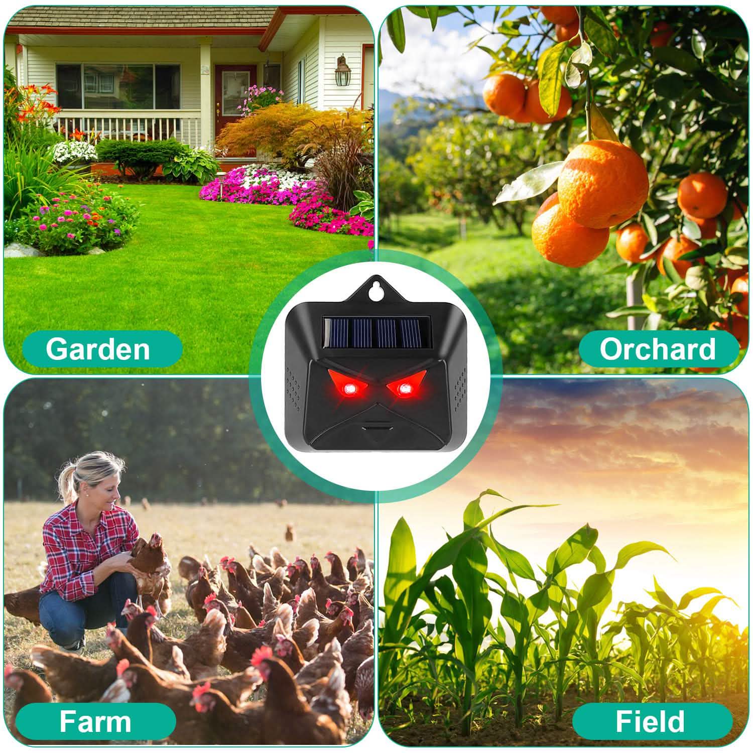 4-Piece: Solar Predator Control Light Pest Control - Tophatter Daily Deals