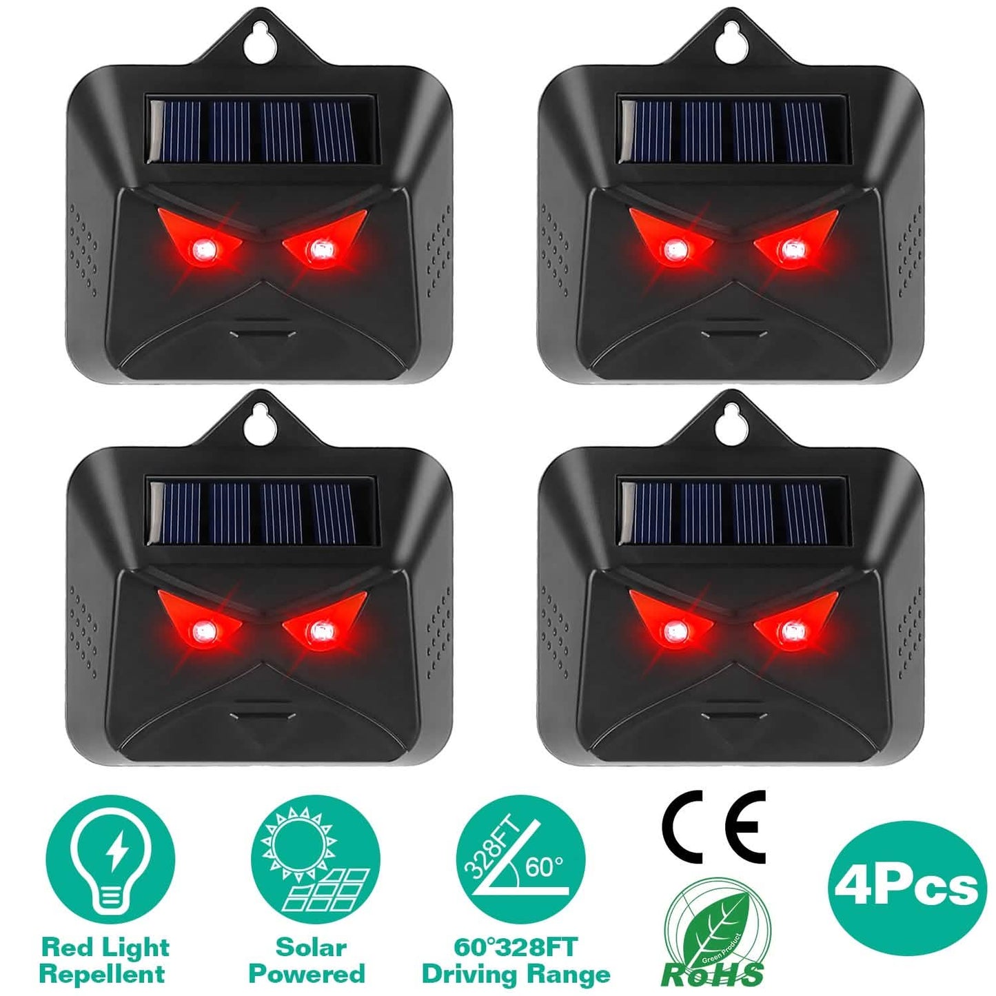 4-Piece: Solar Predator Control Light Pest Control - Tophatter Daily Deals