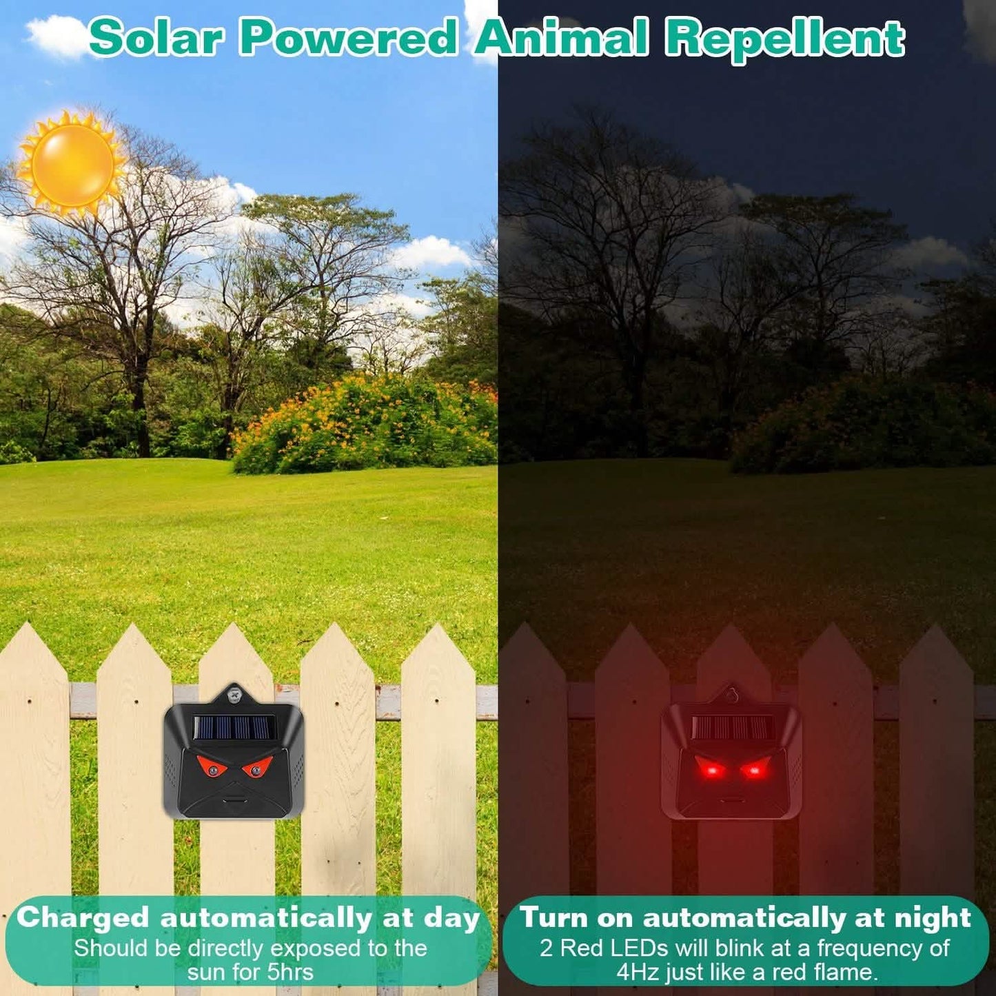4-Piece: Solar Predator Control Light Pest Control - Tophatter Daily Deals