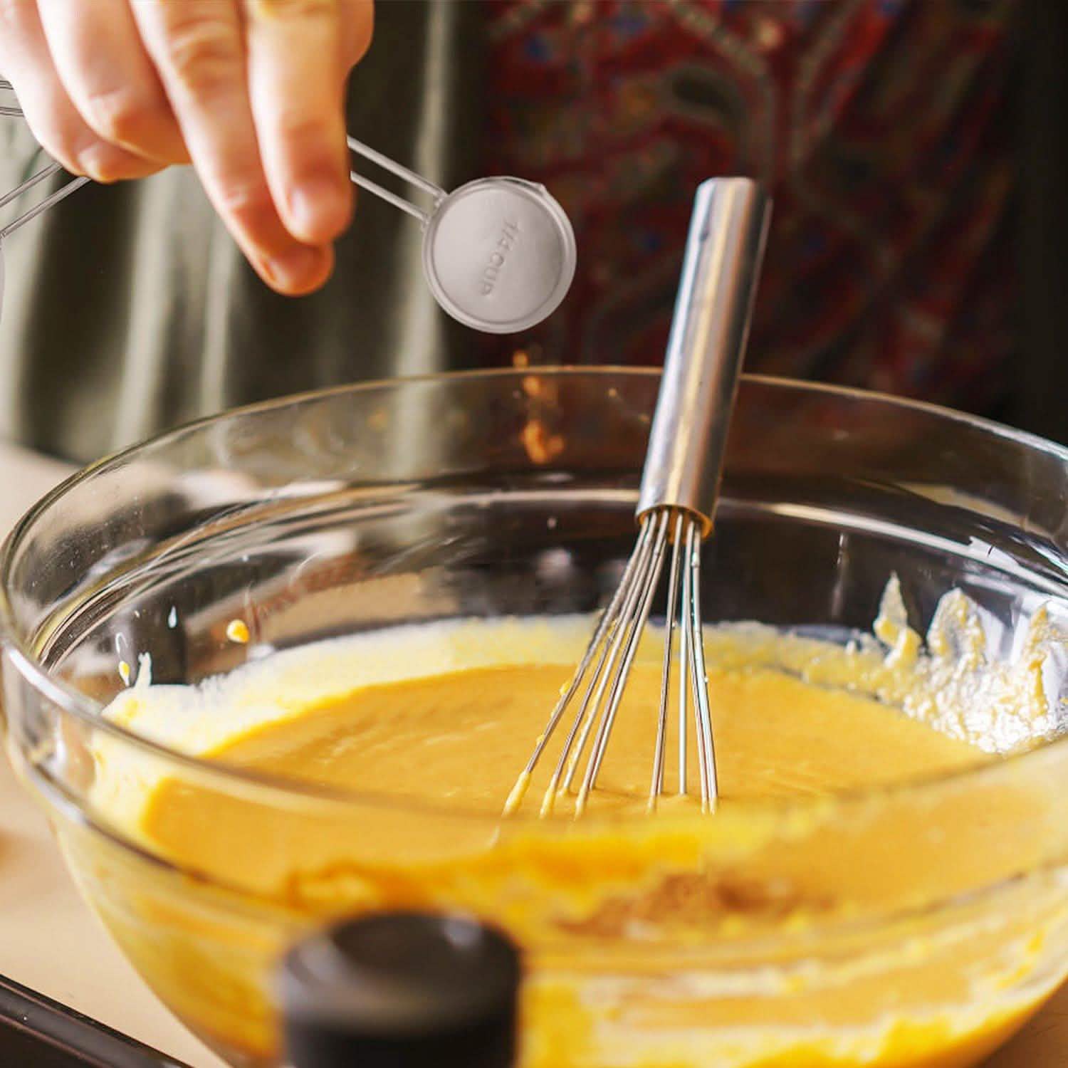 4-Piece: Stainless Steel Measuring Cups Stackable Kitchen Spoons Set Kitchen Tools & Gadgets - Tophatter Daily Deals