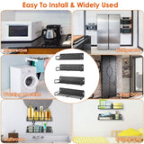 4-Piece: Strong Magnetic Spice Rack Organizer Kitchen Storage - Tophatter Daily Deals