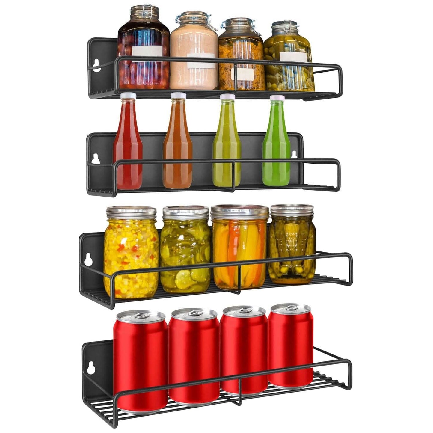 4-Piece: Strong Magnetic Spice Rack Organizer Kitchen Storage - Tophatter Daily Deals