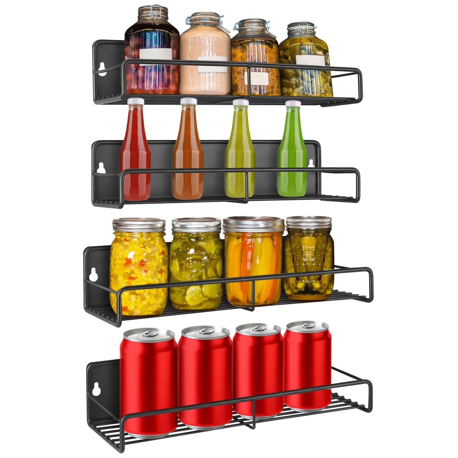 4-Piece: Strong Magnetic Spice Rack Organizer Kitchen Storage - Tophatter Daily Deals
