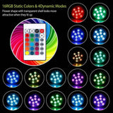 4-Piece: Submersible RGB LED Lights Indoor Lighting - Tophatter Daily Deals