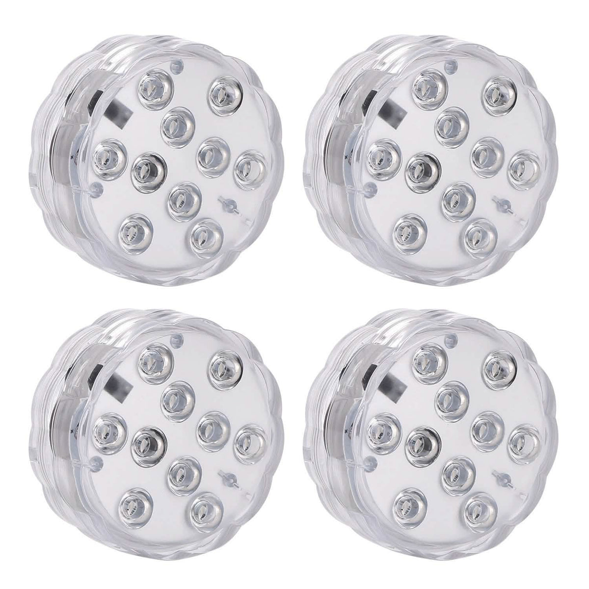 4-Piece: Submersible RGB LED Lights Indoor Lighting - Tophatter Daily Deals