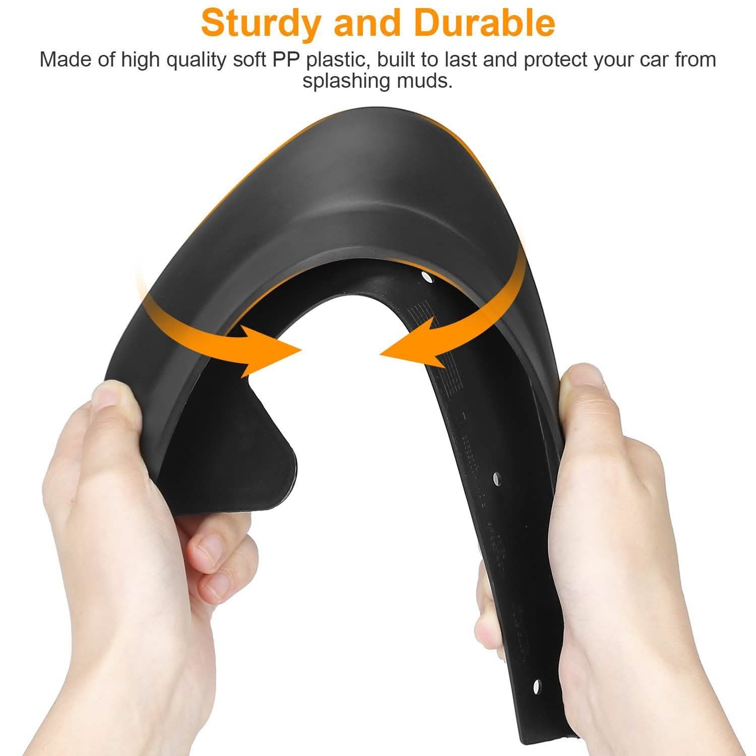 4-Piece: Universal Fit Car Mudguard Flaps Automotive - Tophatter Daily Deals