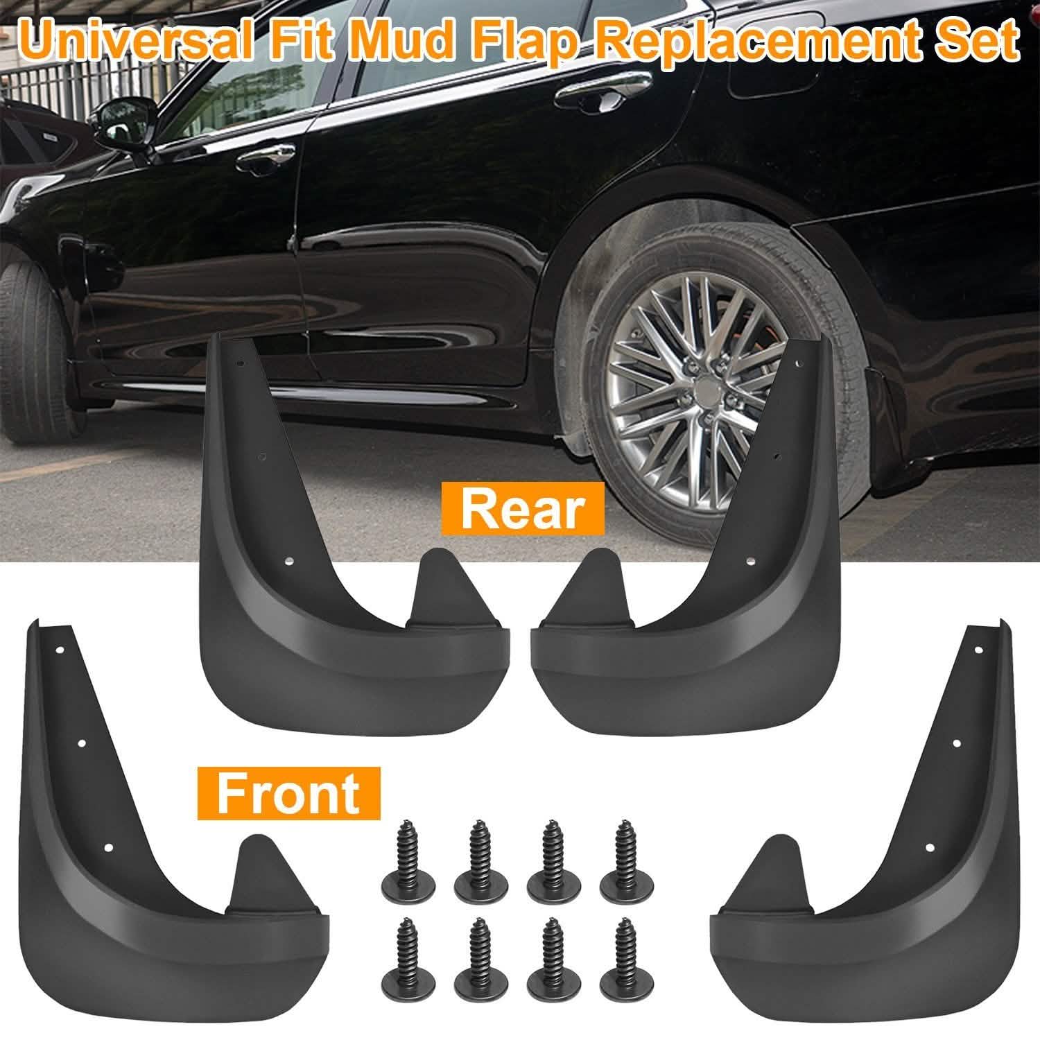 4-Piece: Universal Fit Car Mudguard Flaps Automotive - Tophatter Daily Deals